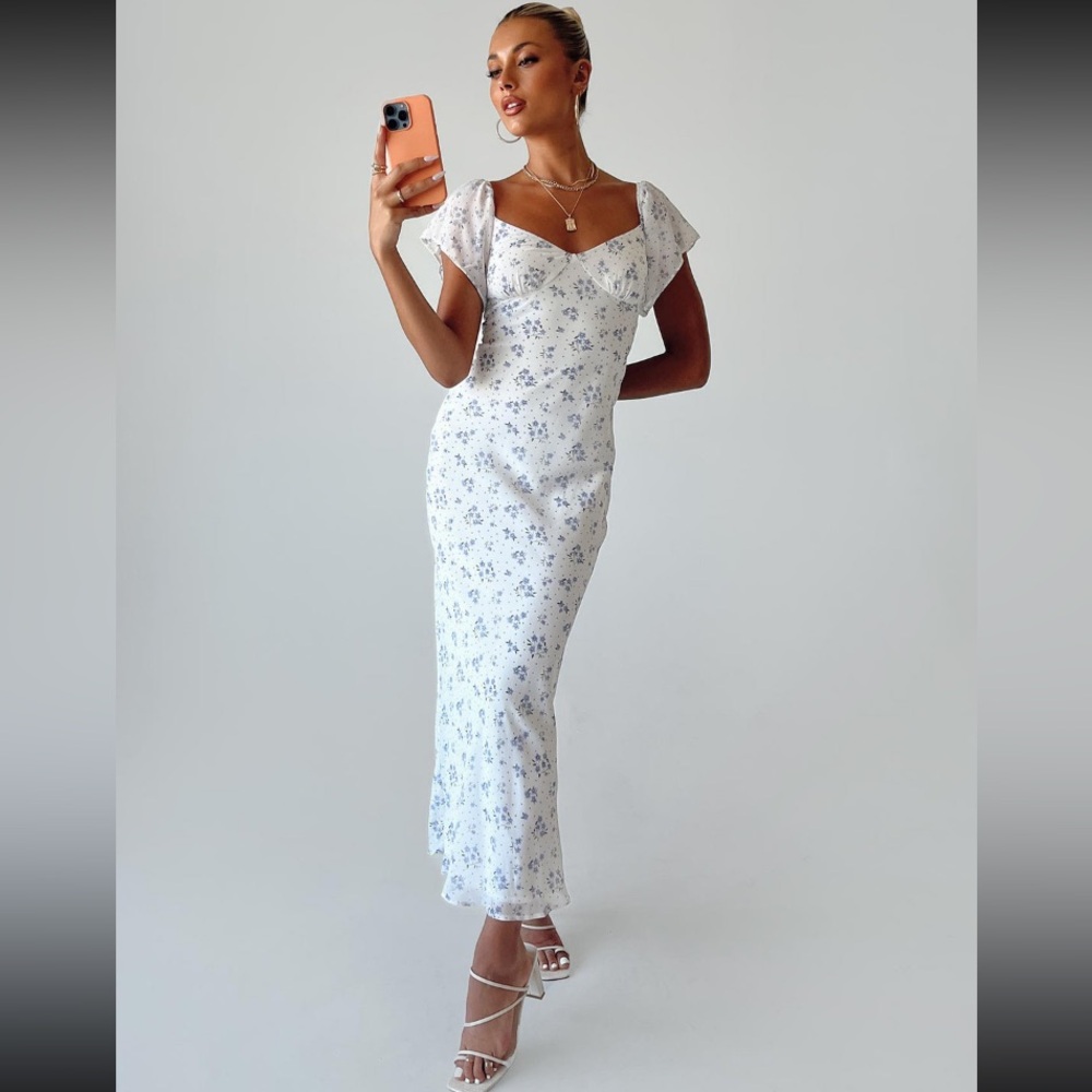 Princess Polly Hera Maxi Dress White Floral